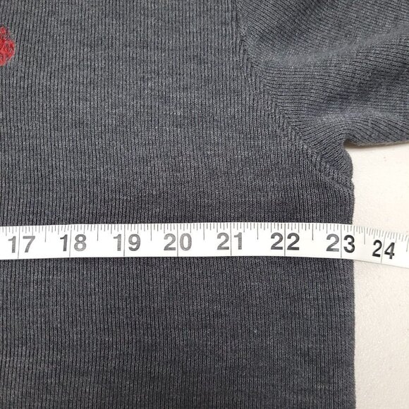 U.S. Polo Assn Mens Quater Zip Long Sleeve Sweater Size XL Gray - Picture 3 of 6